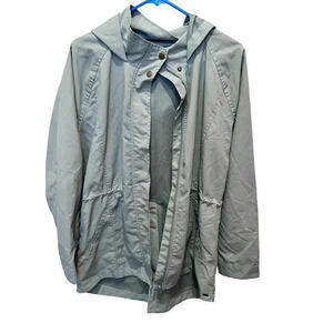 O'Neill Gray Windbreaker Hooded Jacket Size Large